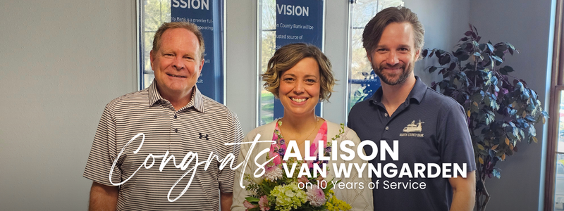 Celebrating 10 Years of Service: Allison Van Wyngarden