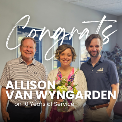Celebrating 10 Years of Service: Allison Van Wyngarden