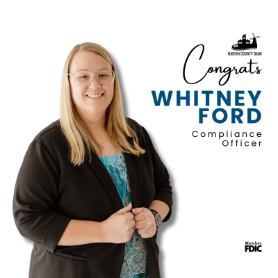 Marion County Bank's Whitney Ford Joins Iowa Bankers Compliance Committee